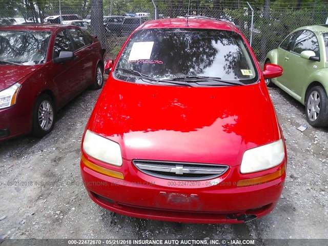 KL1TD66628B070946 - 2008 CHEVROLET AVEO LS 红色 照片 6