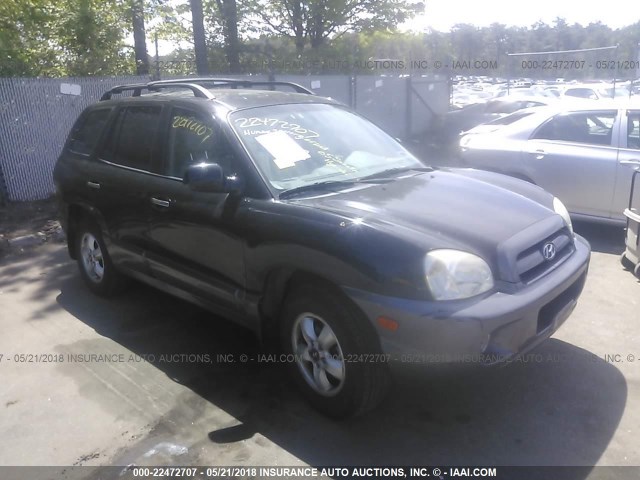 KM8SC13E65U967432 - 2005 HYUNDAI SANTA FE GLS/LX BLACK photo 1