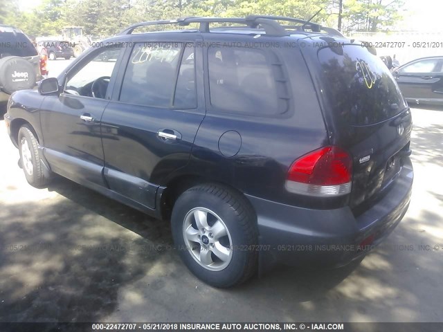 KM8SC13E65U967432 - 2005 HYUNDAI SANTA FE GLS/LX BLACK photo 3