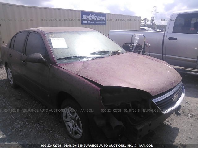 1G1ZS58F67F107481 - 2007 CHEVROLET MALIBU LS მუქწითელი ფოტო 1