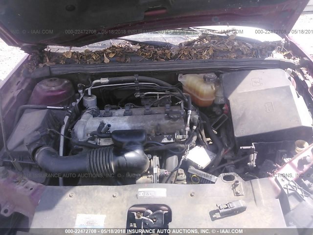 1G1ZS58F67F107481 - 2007 CHEVROLET MALIBU LS მუქწითელი ფოტო 10