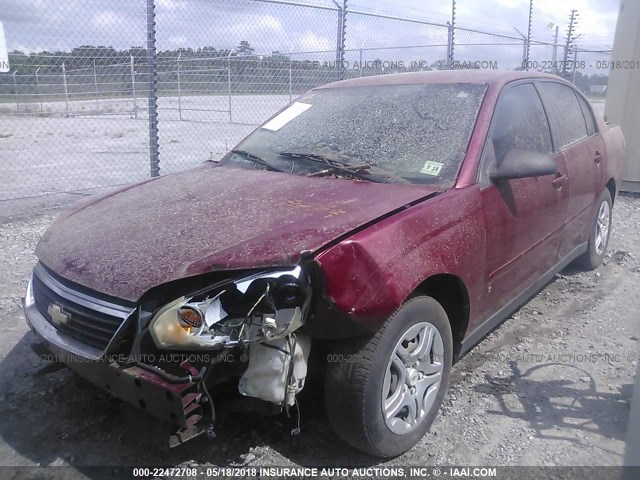 1G1ZS58F67F107481 - 2007 CHEVROLET MALIBU LS მუქწითელი ფოტო 2