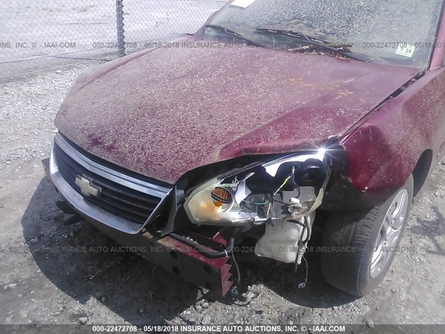 1G1ZS58F67F107481 - 2007 CHEVROLET MALIBU LS მუქწითელი ფოტო 6