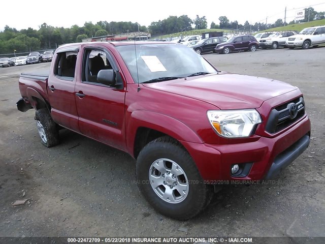 5TFLU4EN9DX062359 - 2013 TOYOTA TACOMA DOUBLE CAB წითელი ფოტო 1