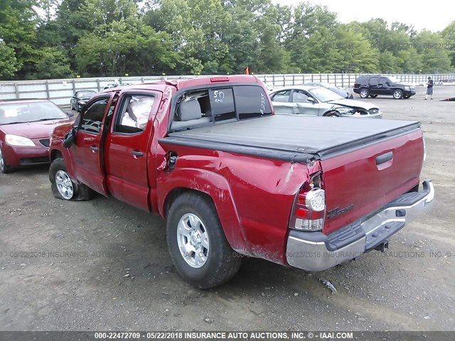 5TFLU4EN9DX062359 - 2013 TOYOTA TACOMA DOUBLE CAB წითელი ფოტო 3