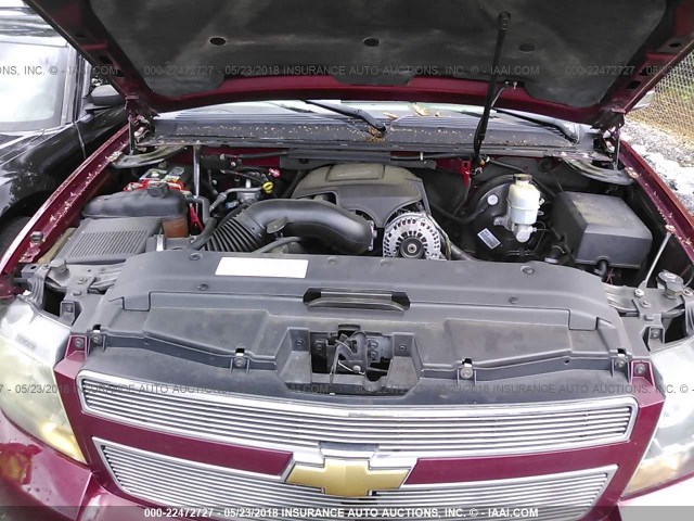 3GNEC12J97G104220 - 2007 CHEVROLET AVALANCHE C1500 MAROON photo 10