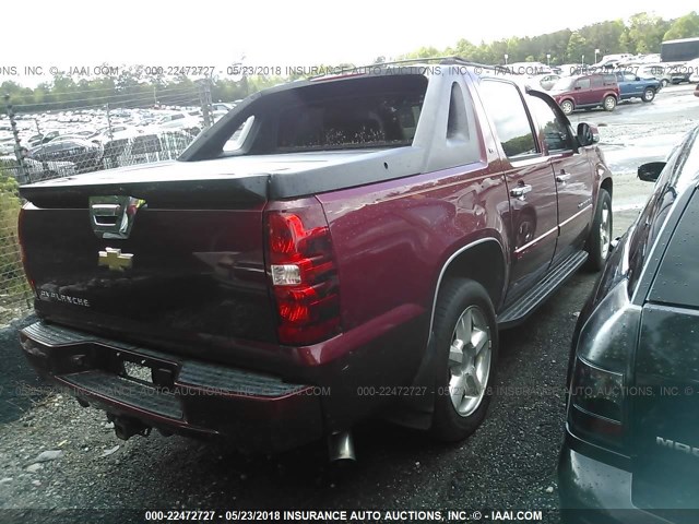 3GNEC12J97G104220 - 2007 CHEVROLET AVALANCHE C1500 MAROON photo 4