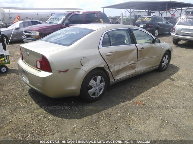 1G1ZG57B08F199043 - 2008 CHEVROLET MALIBU LS Champagne photo 4