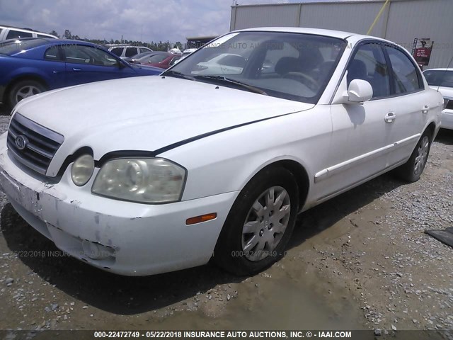 KNAGD126655388093 - 2005 KIA OPTIMA LX/EX WHITE photo 2