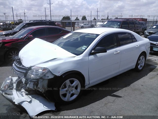 1G1ZB5E16BF120068 - 2011 CHEVROLET MALIBU LS WHITE photo 2