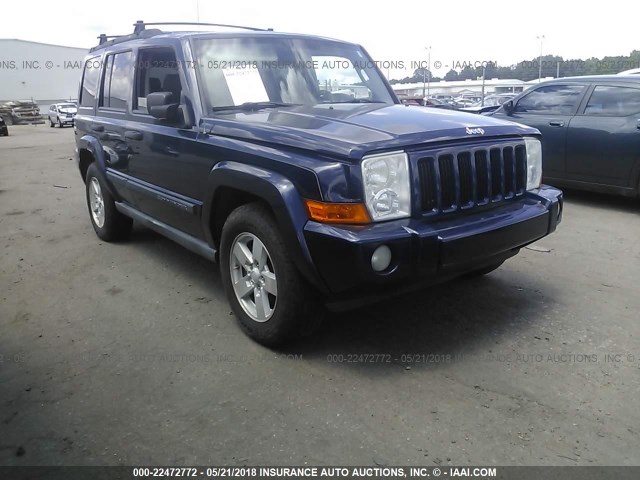 1J8HH48KX6C106934 - 2006 JEEP COMMANDER BLUE photo 1