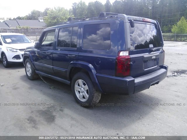 1J8HH48KX6C106934 - 2006 JEEP COMMANDER BLUE photo 3