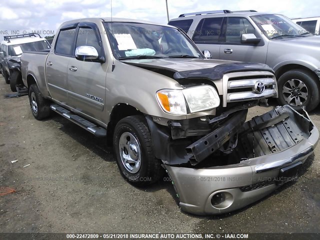 5TBET34155S472788 - 2005 TOYOTA TUNDRA DOUBLE CAB SR5 BROWN photo 1