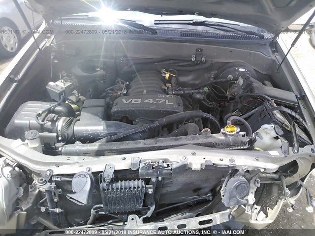 5TBET34155S472788 - 2005 TOYOTA TUNDRA DOUBLE CAB SR5 BROWN photo 10