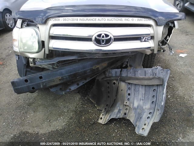 5TBET34155S472788 - 2005 TOYOTA TUNDRA DOUBLE CAB SR5 BROWN photo 6