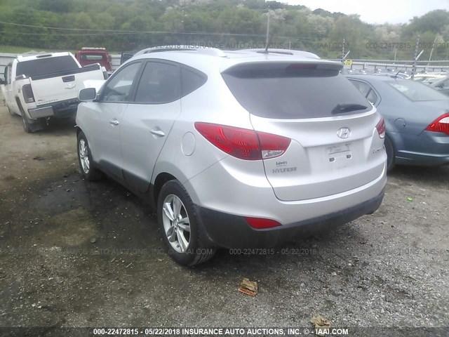 KM8JU3ACXAU114161 - 2010 HYUNDAI TUCSON GLS/LIMITED SILVER photo 3