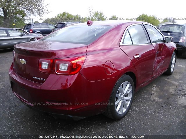 1G11H5SA4DF175282 - 2013 CHEVROLET MALIBU LTZ 红色 照片 4