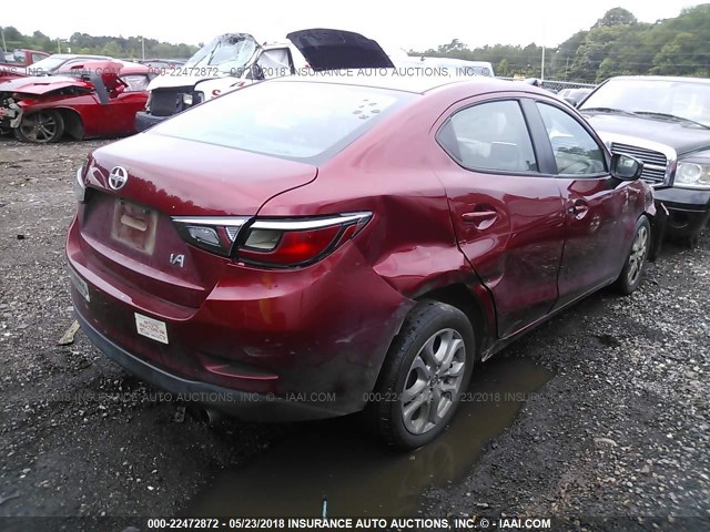 3MYDLBZV4GY102003 - 2016 TOYOTA SCION IA RED photo 4