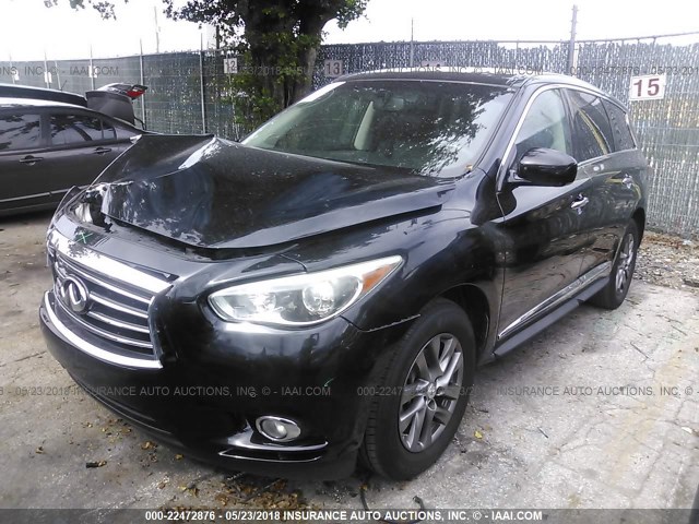 5N1AL0MN4DC312968 - 2013 INFINITI JX35 BLACK photo 2