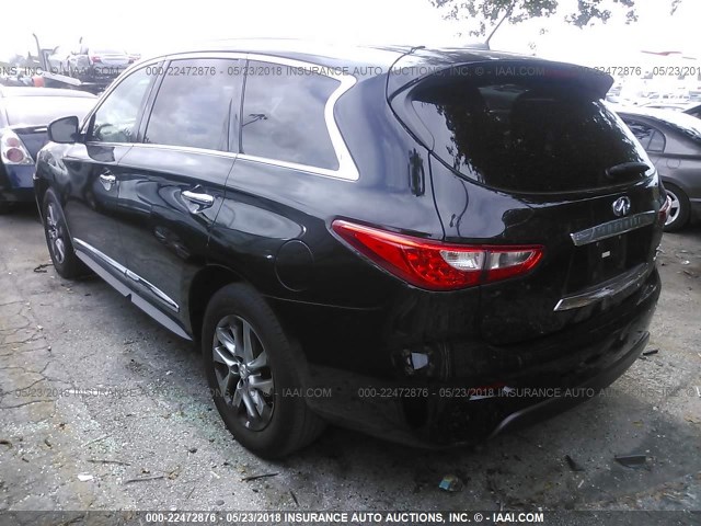 5N1AL0MN4DC312968 - 2013 INFINITI JX35 BLACK photo 3