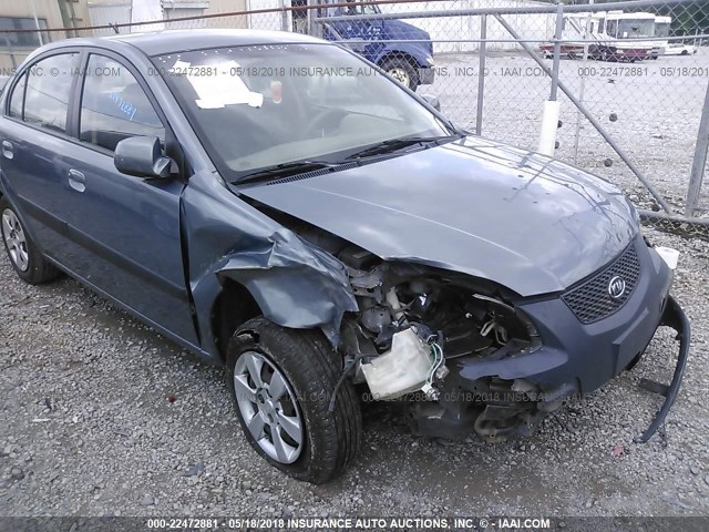 KNADE123176268267 - 2007 KIA RIO LX/SX BLUE photo 6