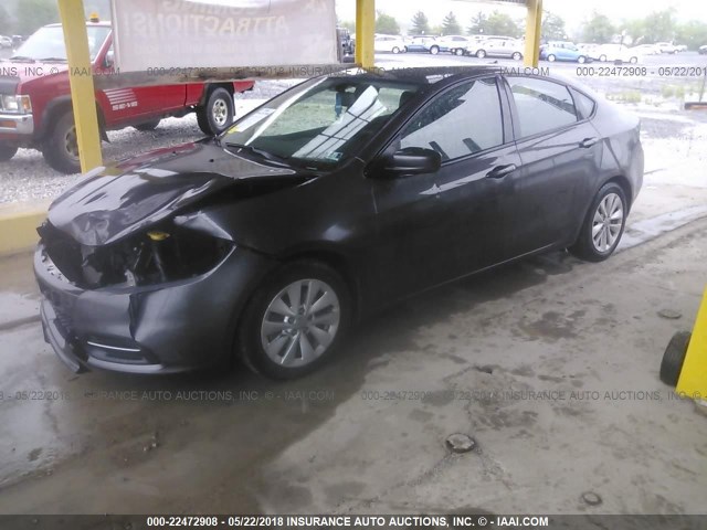 1C3CDFBB2ED824007 - 2014 DODGE DART SXT GRAY photo 2