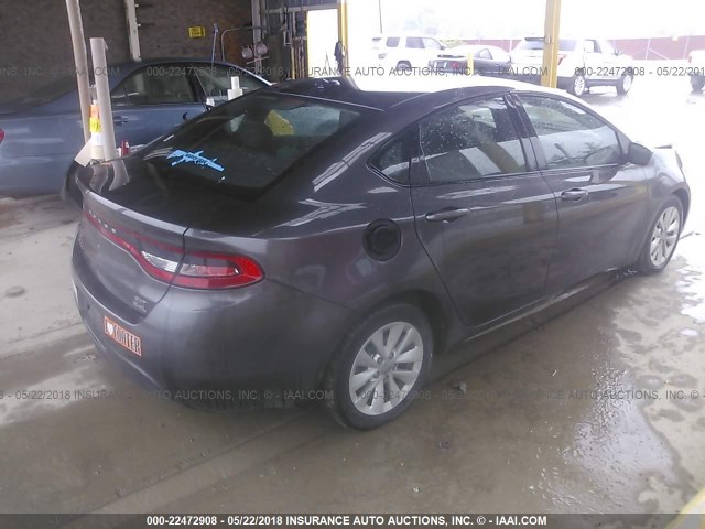 1C3CDFBB2ED824007 - 2014 DODGE DART SXT GRAY photo 4