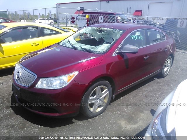 1G4GA5EC8BF281200 - 2011 BUICK LACROSSE CX RED photo 2