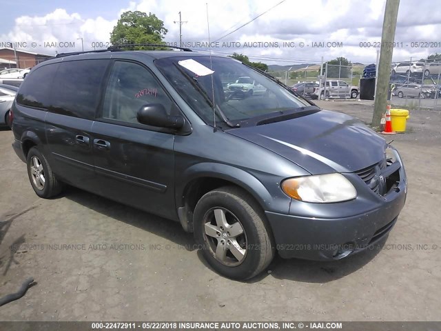 2D4GP44L17R256799 - 2007 DODGE GRAND CARAVAN SXT GREEN photo 1