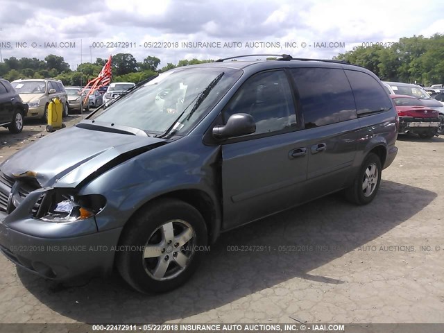 2D4GP44L17R256799 - 2007 DODGE GRAND CARAVAN SXT GREEN photo 2