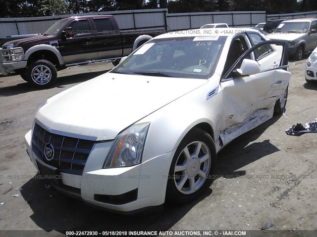 1G6DF577480158159 - 2008 CADILLAC CTS WHITE photo 2