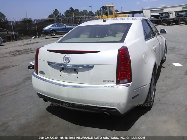 1G6DF577480158159 - 2008 CADILLAC CTS WHITE photo 4