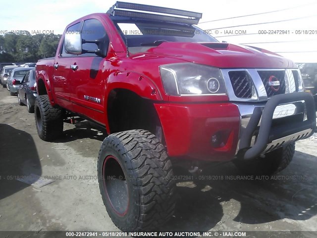 1N6AA0EC9CN316747 - 2012 NISSAN TITAN S/SV/SL/PRO-4X RED photo 1