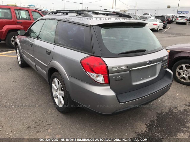 4S4BP61C687325881 - 2008 SUBARU OUTBACK 2.5I SILVER photo 3