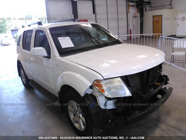 5N1AR1NN7BC624749 - 2011 NISSAN PATHFINDER S/LE/SE WHITE photo 1