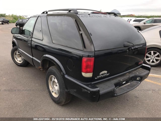 1GKCS18W9YK294816 - 2000 GMC JIMMY BLACK photo 3