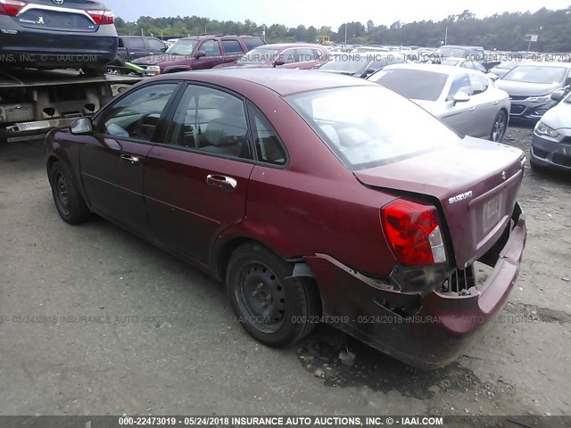 KL5JD56Z27K533452 - 2007 SUZUKI FORENZA CONVENIENCE/POPULAR RED photo 3