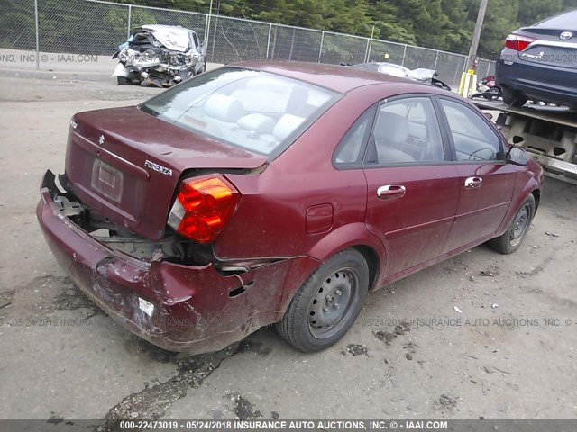 KL5JD56Z27K533452 - 2007 SUZUKI FORENZA CONVENIENCE/POPULAR RED photo 4