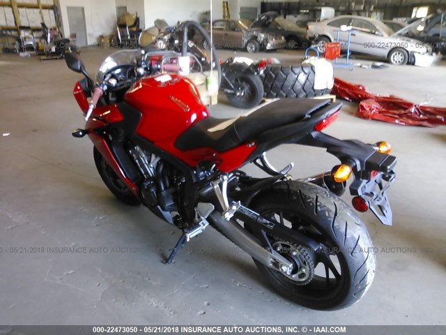 MLHRC7403F5100345 - 2015 HONDA CBR650 F RED photo 3