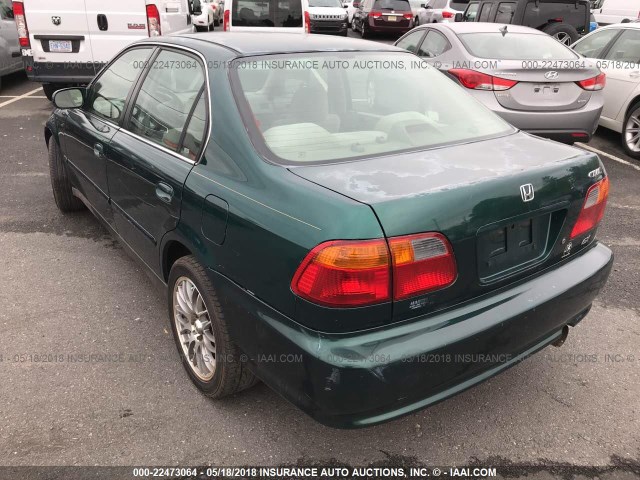 2HGEJ8649YH597248 - 2000 HONDA CIVIC EX GREEN photo 3