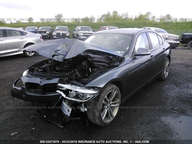 WBA8D9C55HK677545 - 2017 BMW 330 XI GRAY photo 2
