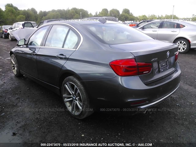 WBA8D9C55HK677545 - 2017 BMW 330 XI GRAY photo 3