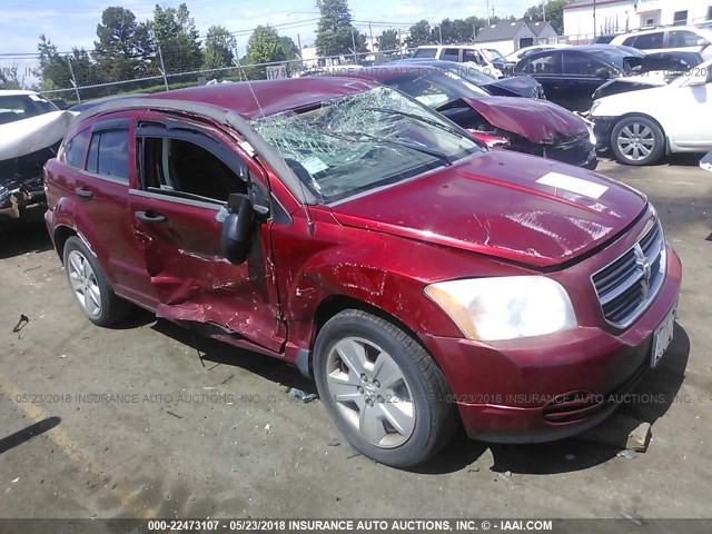 1B3HB48B87D104346 - 2007 DODGE CALIBER SXT RED photo 1