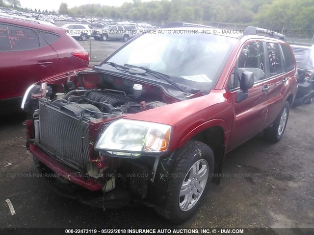 4A4MN21SX8E043959 - 2008 MITSUBISHI ENDEAVOR LS RED photo 2