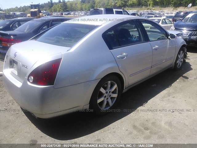 1N4BA41EX4C926309 - 2004 NISSAN MAXIMA SE/SL SILVER photo 4