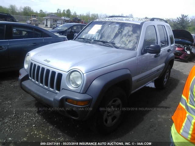 1J4GL48K82W270400 - 2002 JEEP LIBERTY SPORT SILVER photo 2