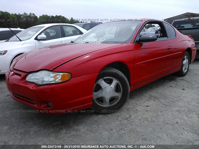 2G1WX12K9Y9211900 - 2000 CHEVROLET MONTE CARLO SS 红色 照片 2