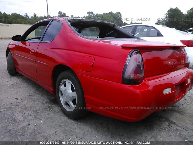 2G1WX12K9Y9211900 - 2000 CHEVROLET MONTE CARLO SS 红色 照片 3