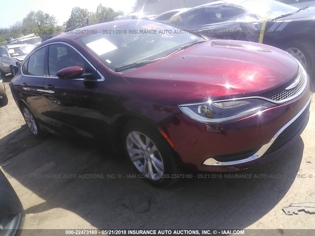 1C3CCCAB4GN159675 - 2016 CHRYSLER 200 LIMITED RED photo 1