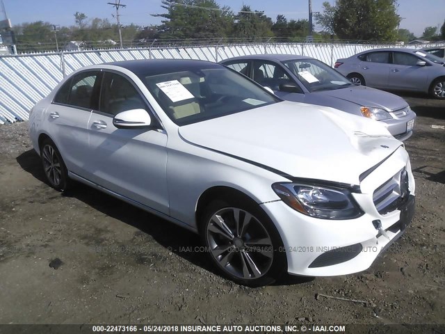 55SWF4KB4GU167065 - 2016 MERCEDES-BENZ C 300 4MATIC WHITE photo 1